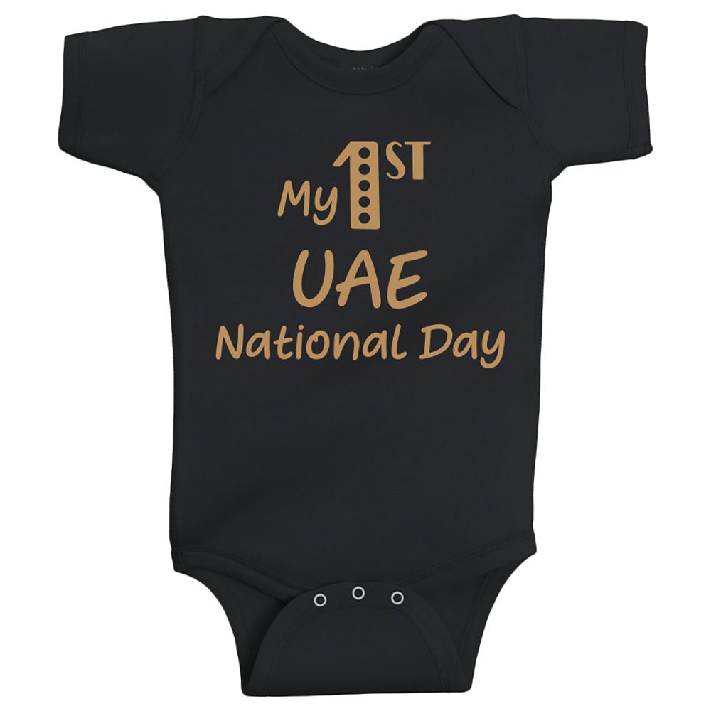 تبان (بربتوز) مواليد نقشة My First UAE National Day من تونكل هاندز - أسود