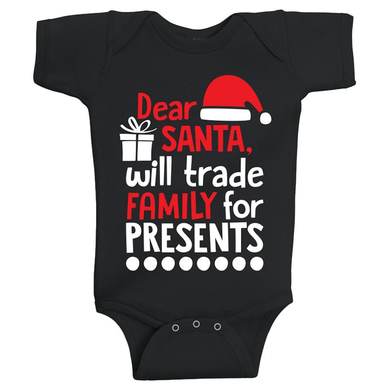 Twinkle Hands - Trade Family Christmas Bodysuit-Black