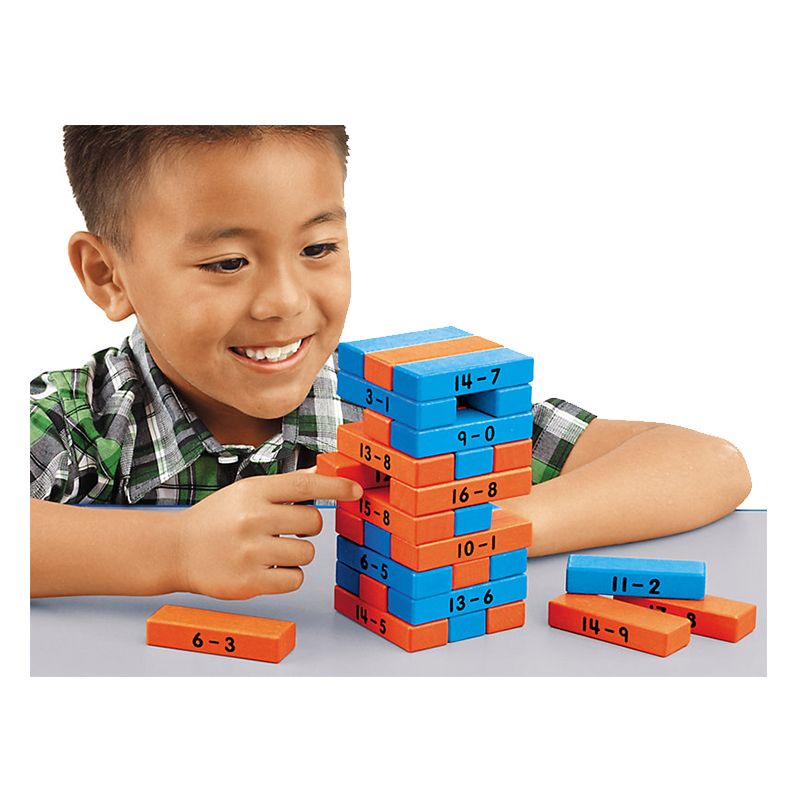 Lakeshore - Tower of Math Subtraction - Orange & Blue