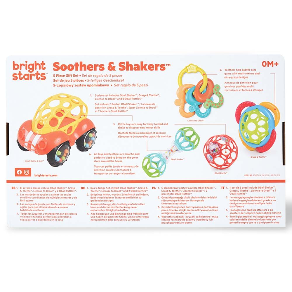 Bright Starts - Soothers & Shakers Gift Set - 5pcs