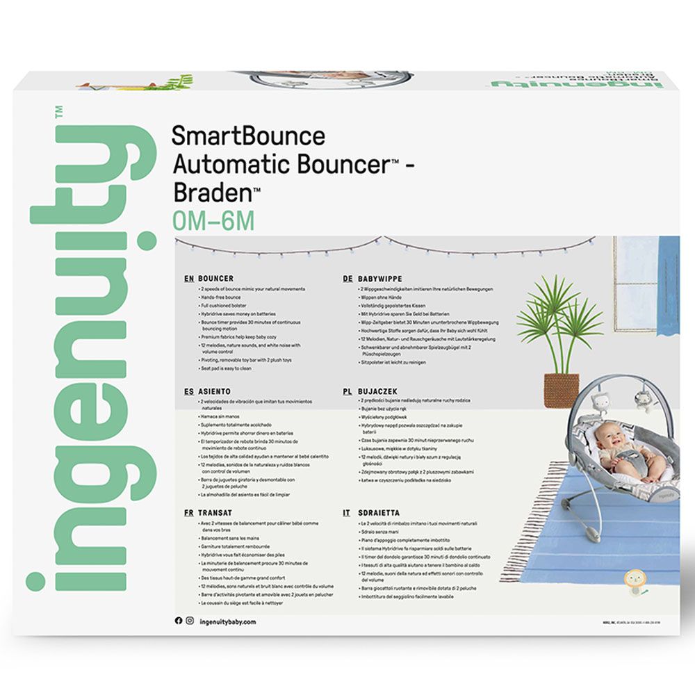 Ingenuity - Smartbounce Automatic Bouncer - Braden