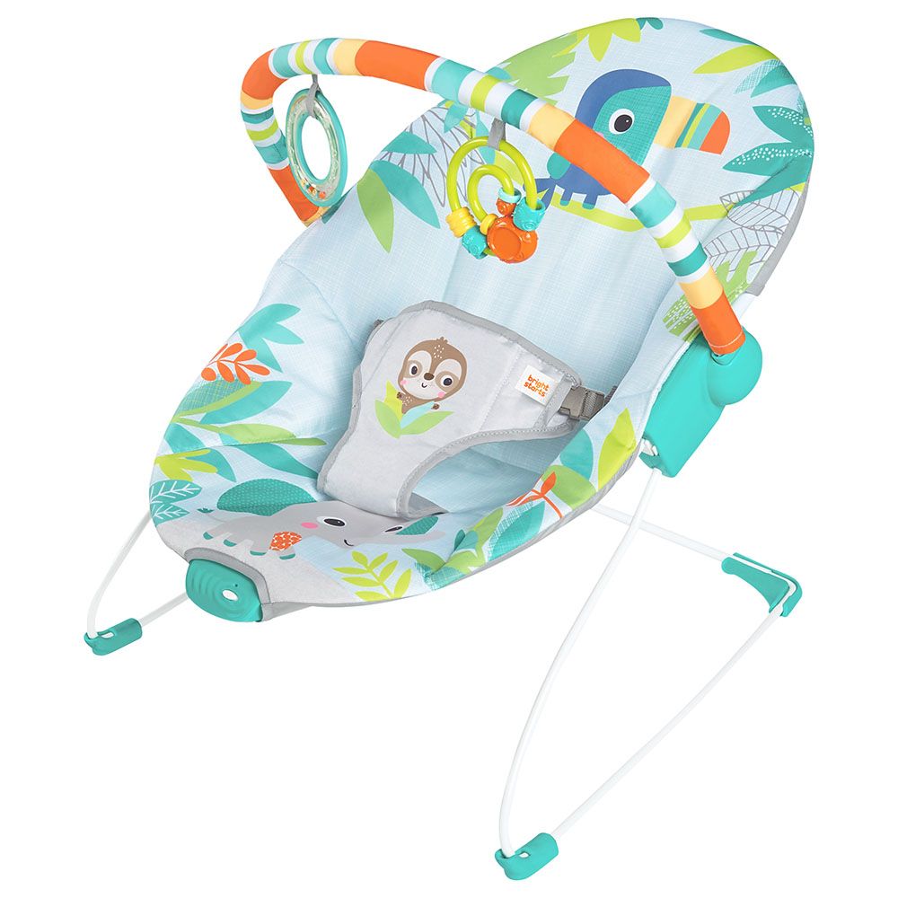 Bright Starts - Rainforest Vibes Vibrating Bouncer - Blue