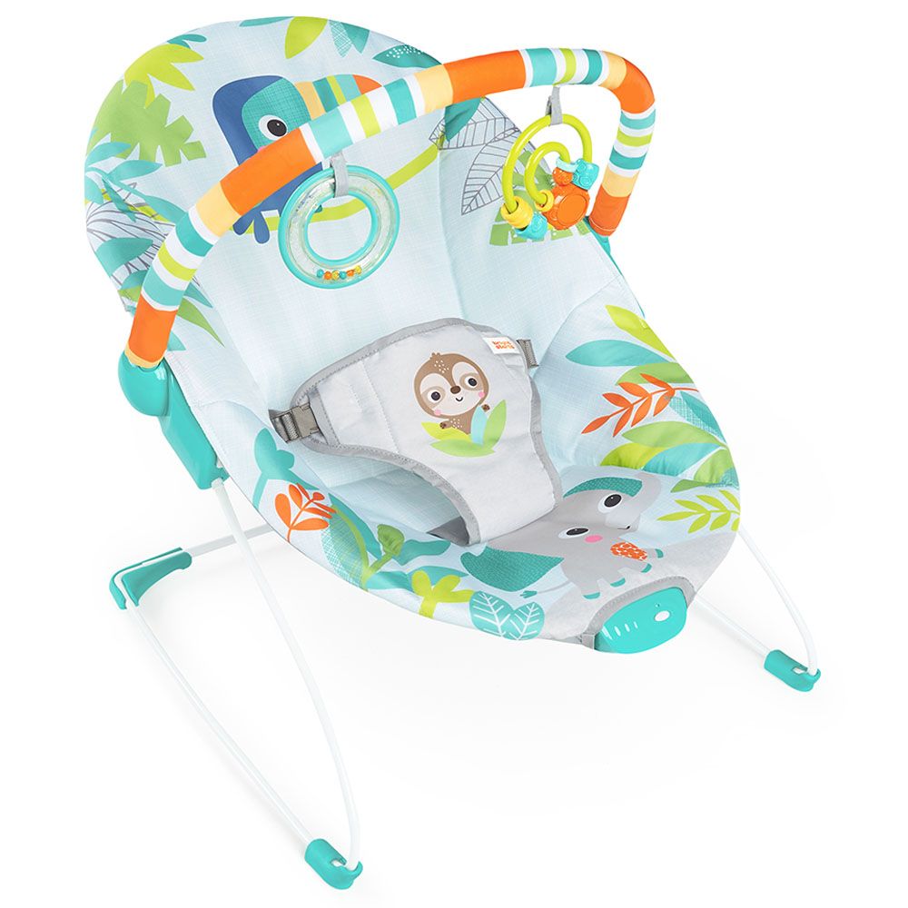 Bright Starts - Rainforest Vibes Vibrating Bouncer - Blue