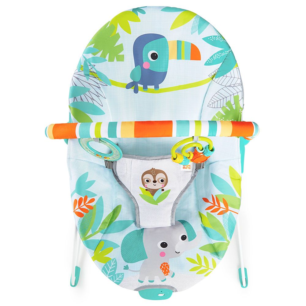 Bright Starts - Rainforest Vibes Vibrating Bouncer - Blue