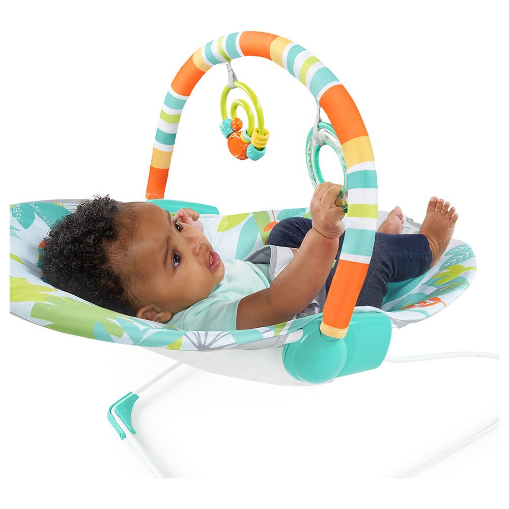 Bright Starts - Rainforest Vibes Vibrating Bouncer - Blue