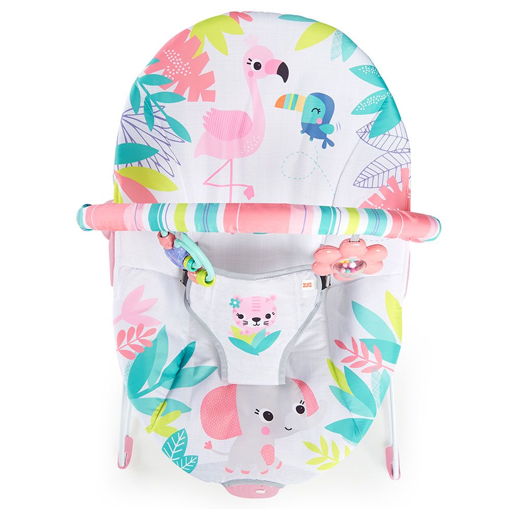 Bright Starts - Flamingo Vibes Vibrating Bouncer - Pink