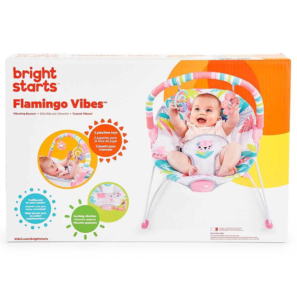 Bright Starts - Flamingo Vibes Vibrating Bouncer - Pink