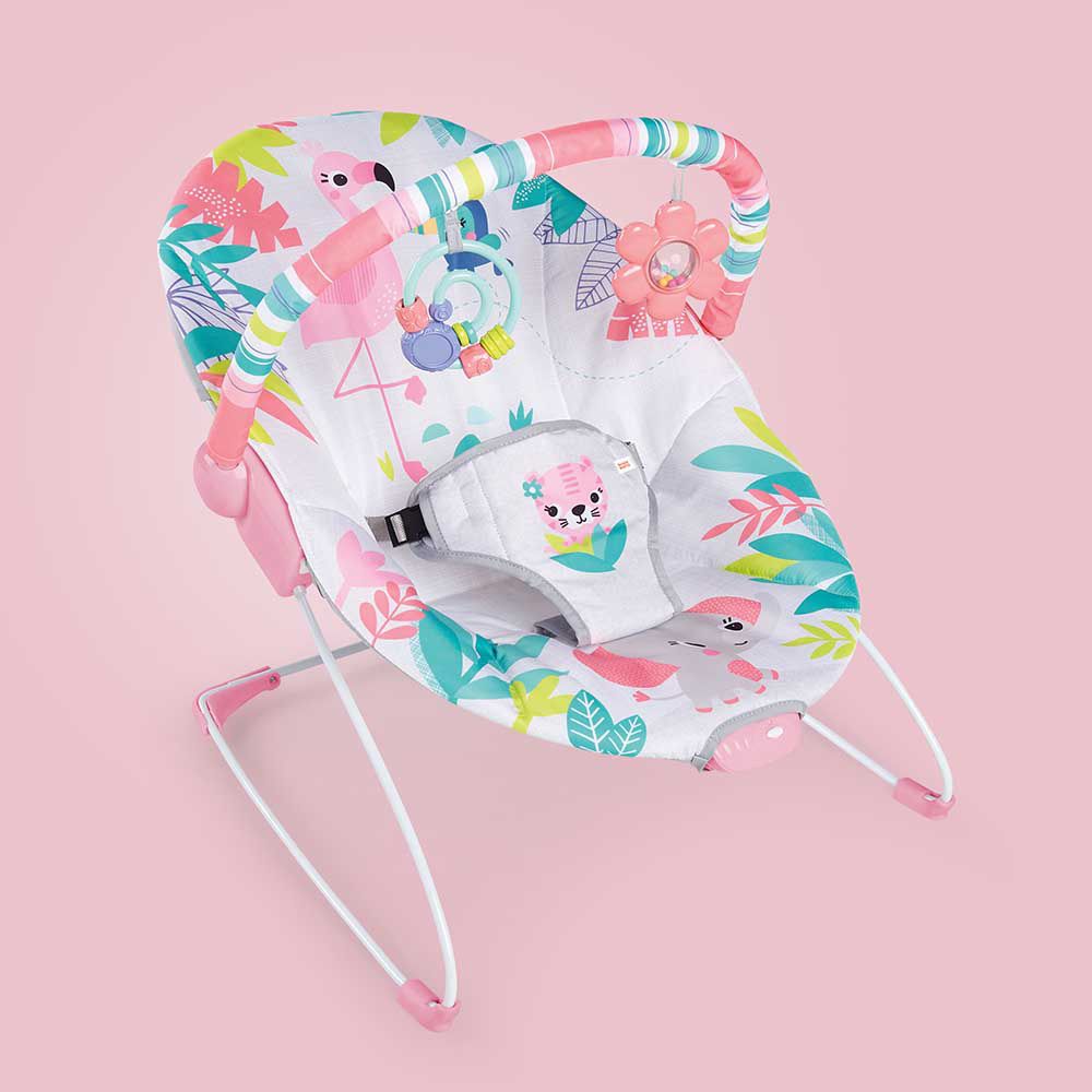 Bright Starts - Flamingo Vibes Vibrating Bouncer - Pink