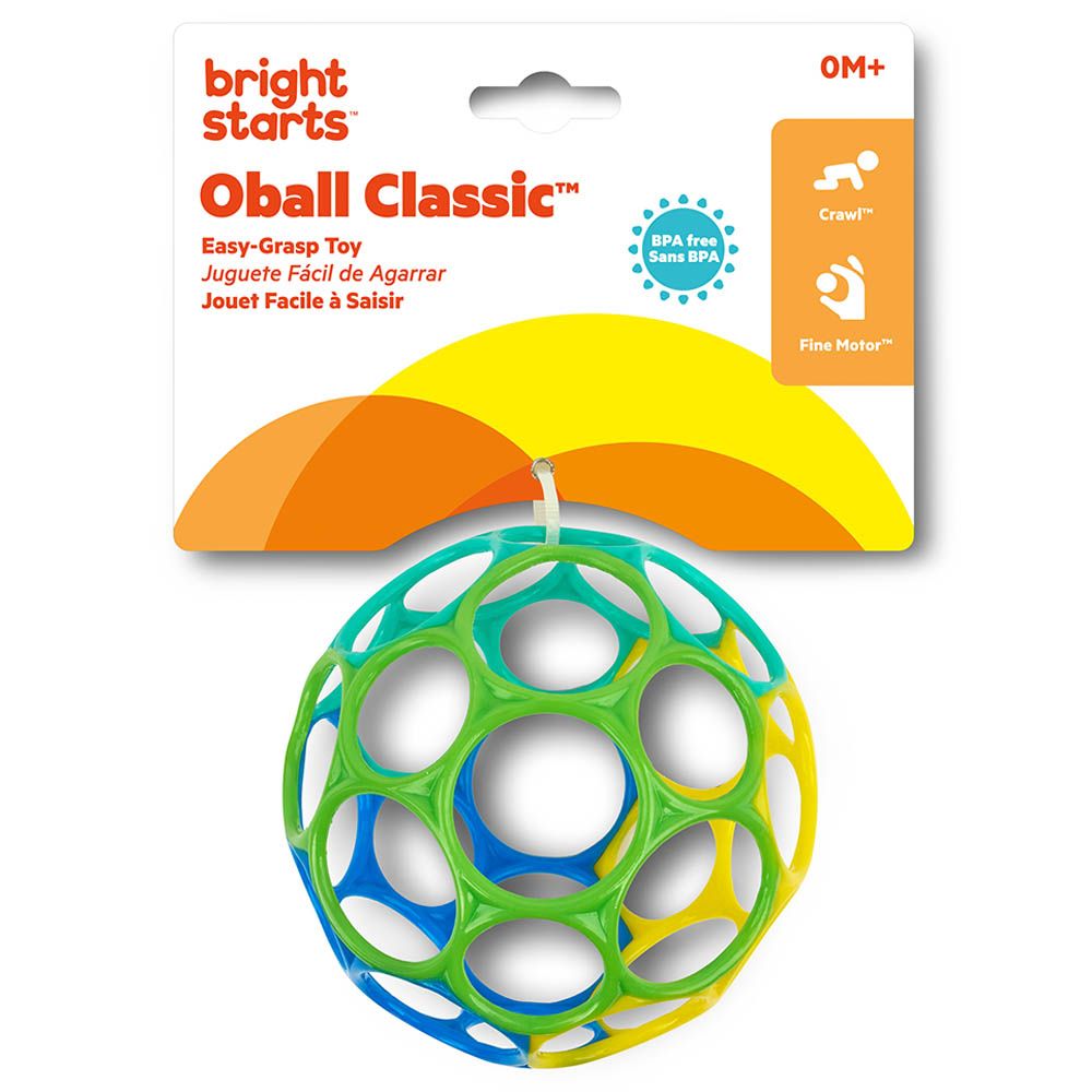 Bright Starts - Oball Classic Easy-Grasp Toy - Blue/Green