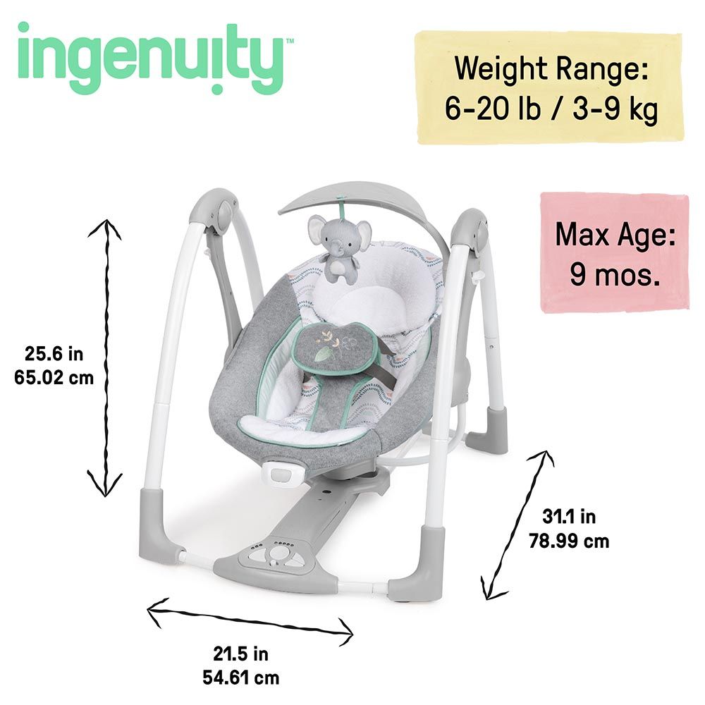 Ingenuity - Poweradapt Convert Me Swing-2-Seat - Swell