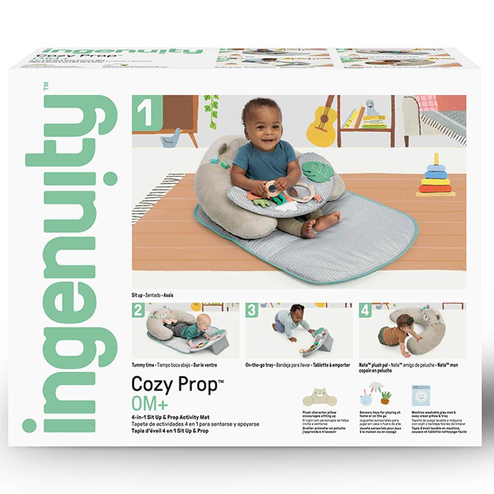 Ingenuity - 4-In-1 Cozy Prop Sit Up & Activity Mat