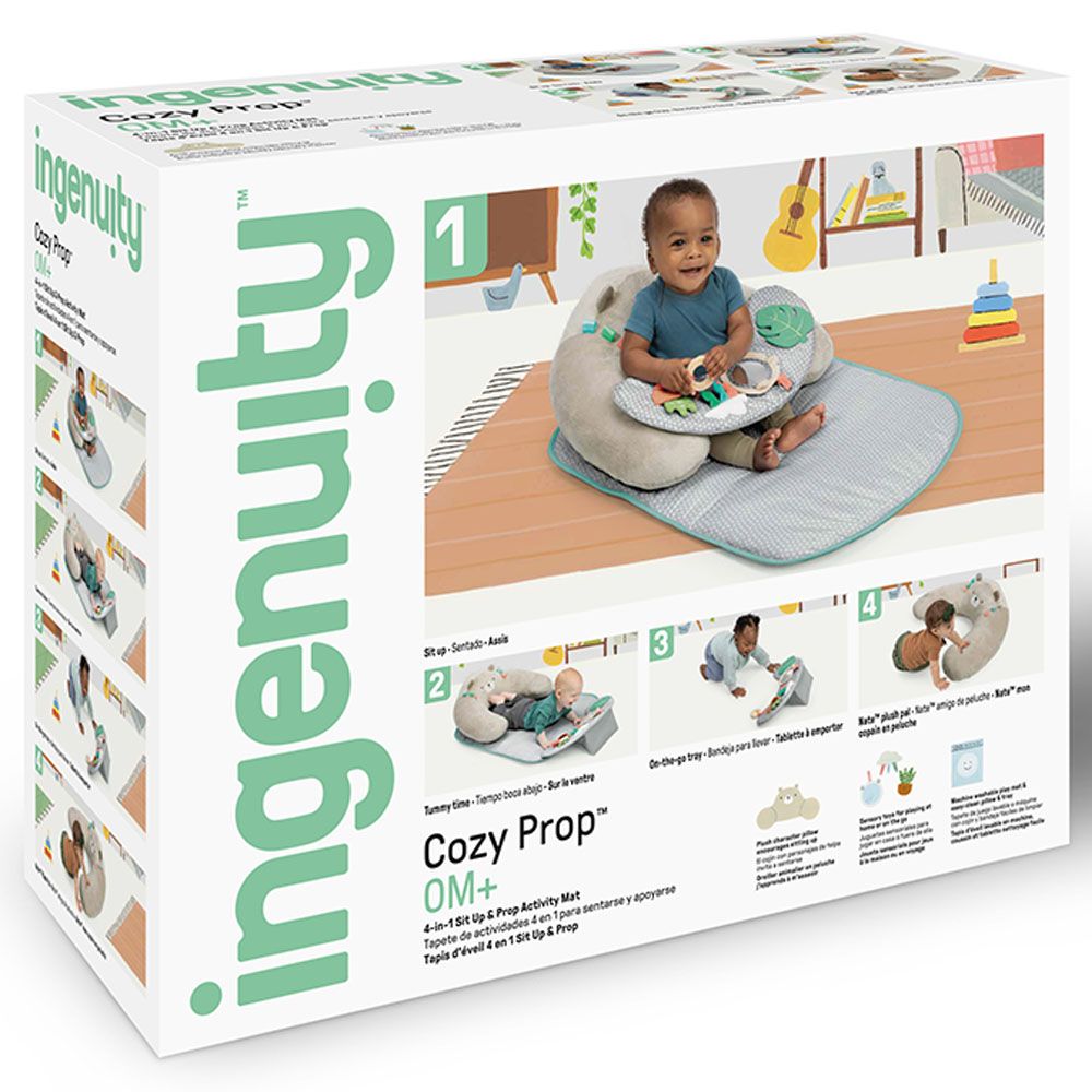 Ingenuity - 4-In-1 Cozy Prop Sit Up & Activity Mat