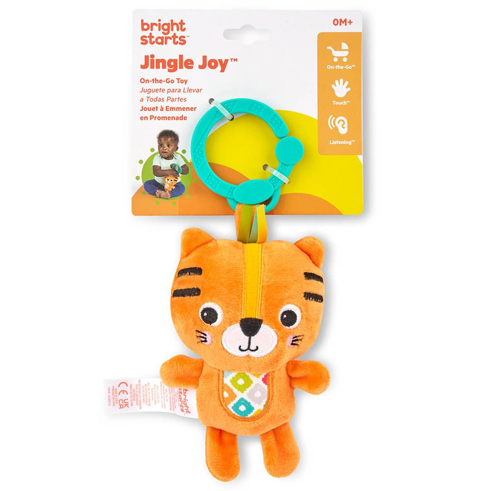 Bright Starts - Jingle Joy Reach & Rattle Toy - Tiger