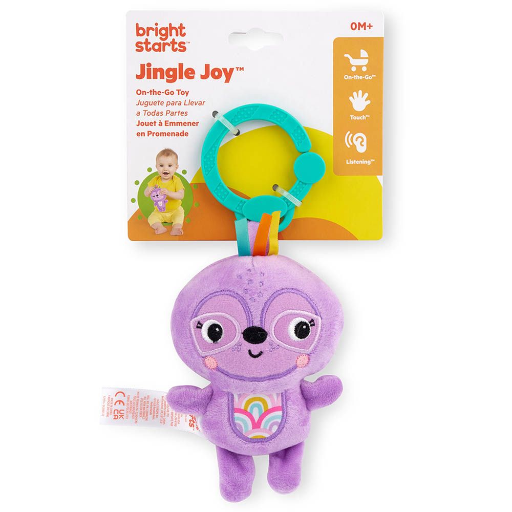 Bright Starts - Jingle Joy Reach & Rattle Toy - Sloth