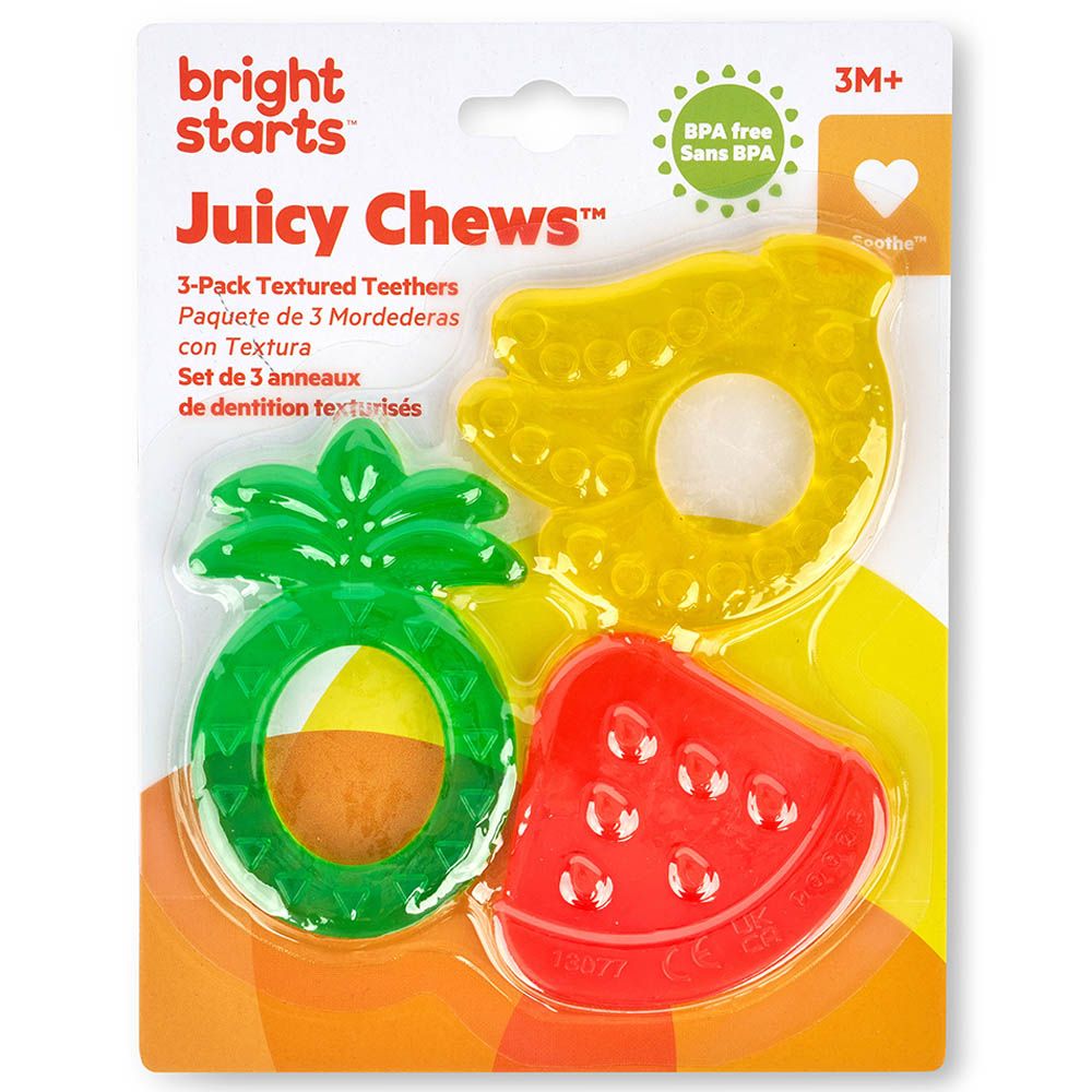 Bright Starts - Teether Set - 3pcs - Fruit