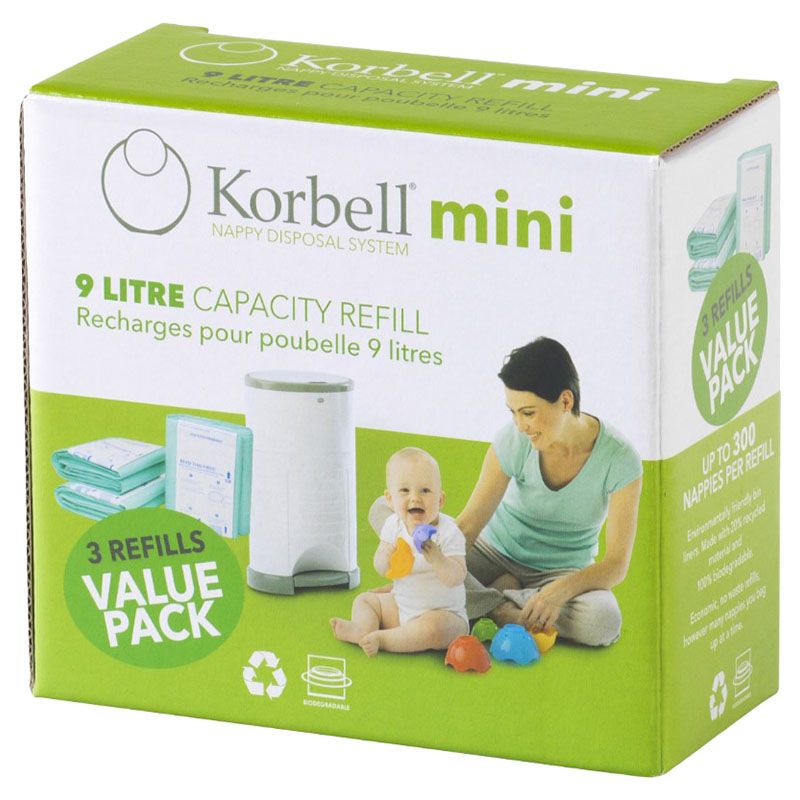 Korbell - Mini Nappy Bin Refill Pack Of 3