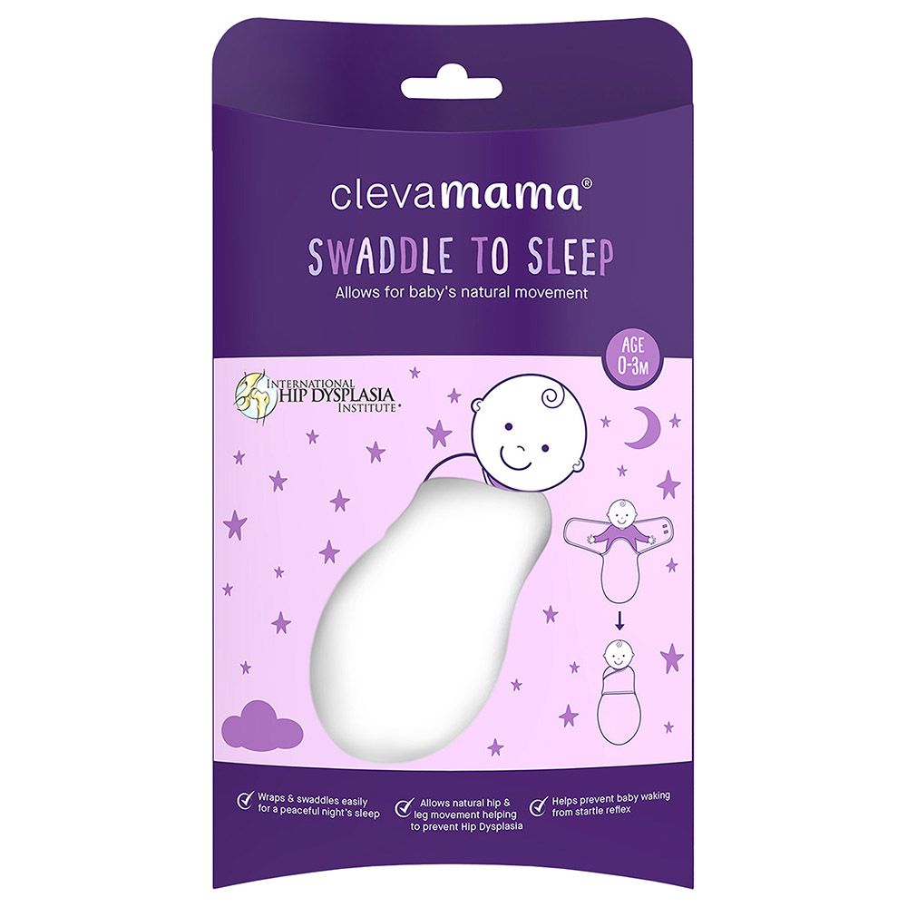 Clevamama - Swaddle To Sleep - White