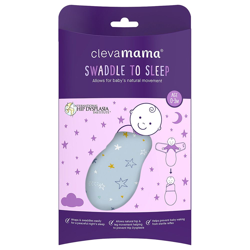 Clevamama - Swaddle To Sleep - Blue