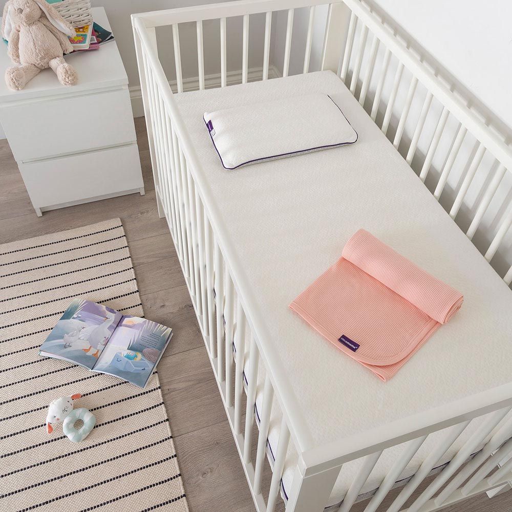 Clevamama - Waffle Weave Cotton Blanket Crib - 70x90cm - Coral