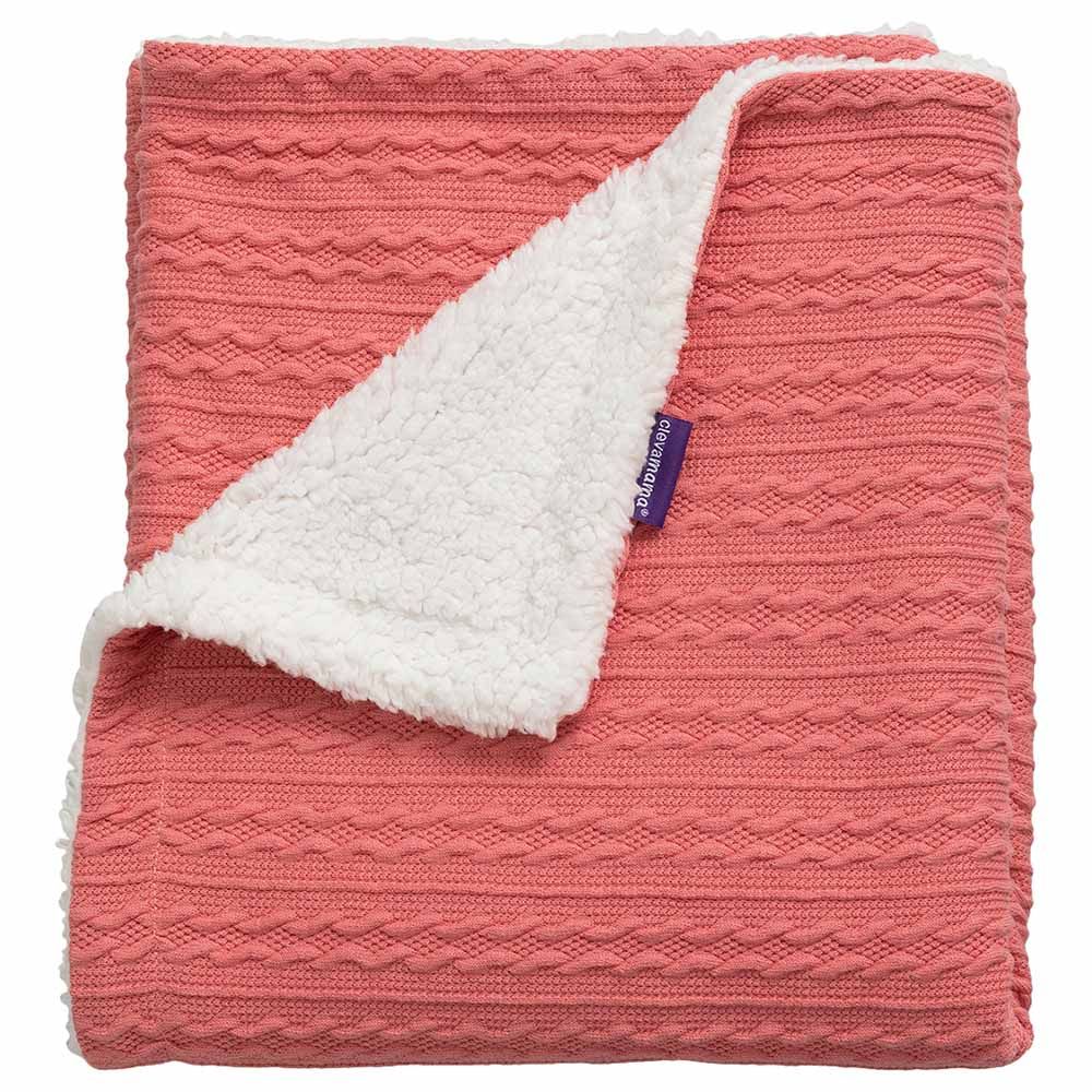 Clevamama - Luxe Sherpa Baby Blanket - 75x100cm - Pink