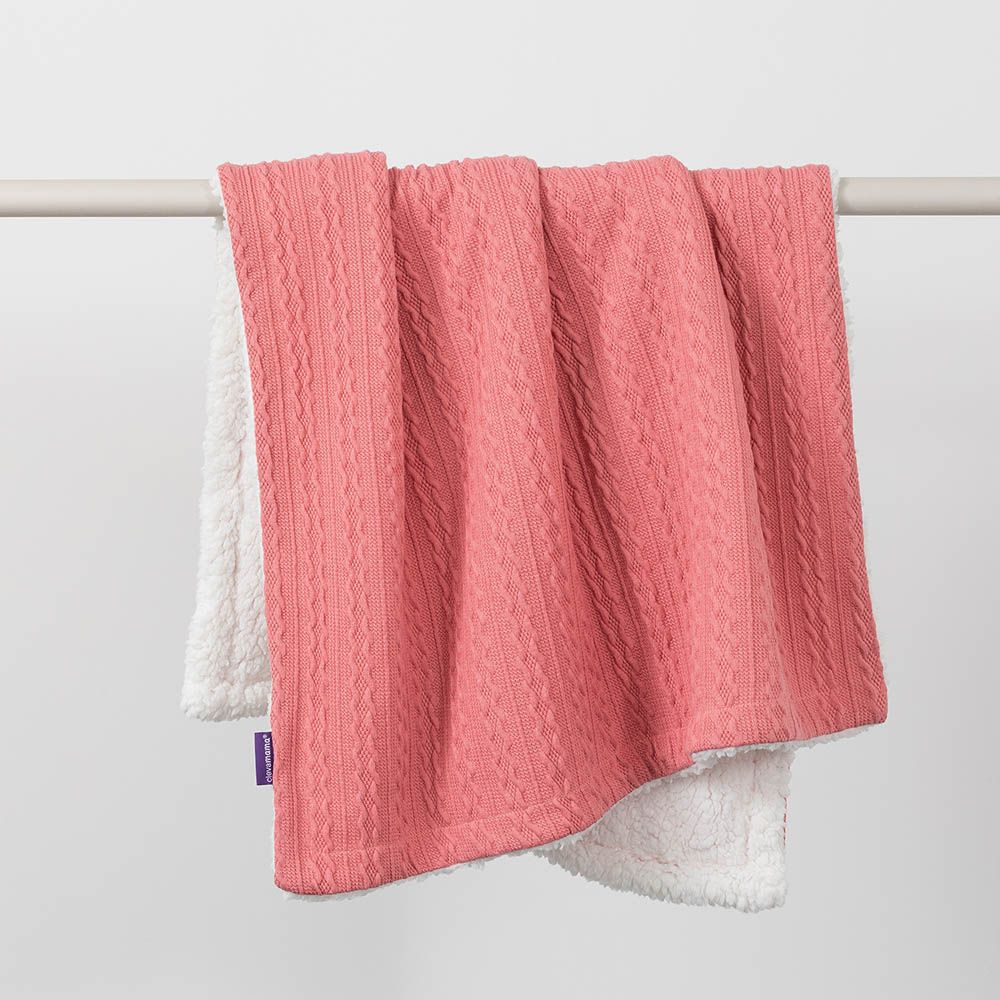 Clevamama - Luxe Sherpa Baby Blanket - 75x100cm - Pink