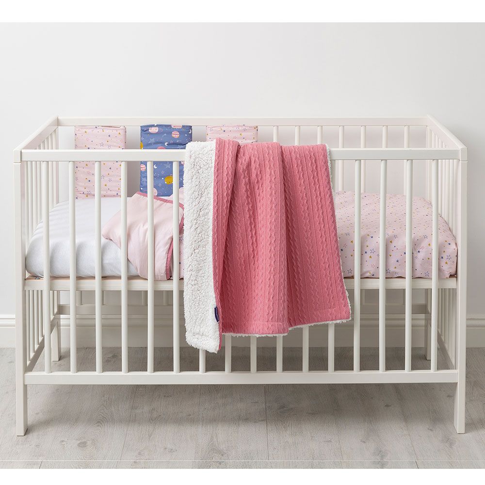 Clevamama - Luxe Sherpa Baby Blanket - 75x100cm - Pink