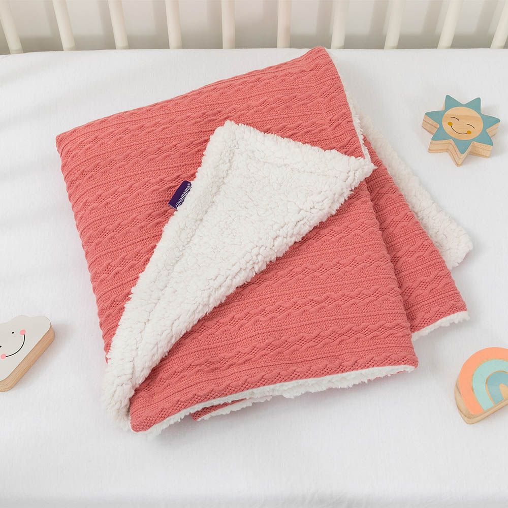 Clevamama - Luxe Sherpa Baby Blanket - 75x100cm - Pink