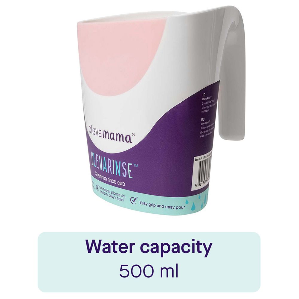 Clevamama - Clevarinse Shampoo Rinse Cup - 500 Ml - Pink