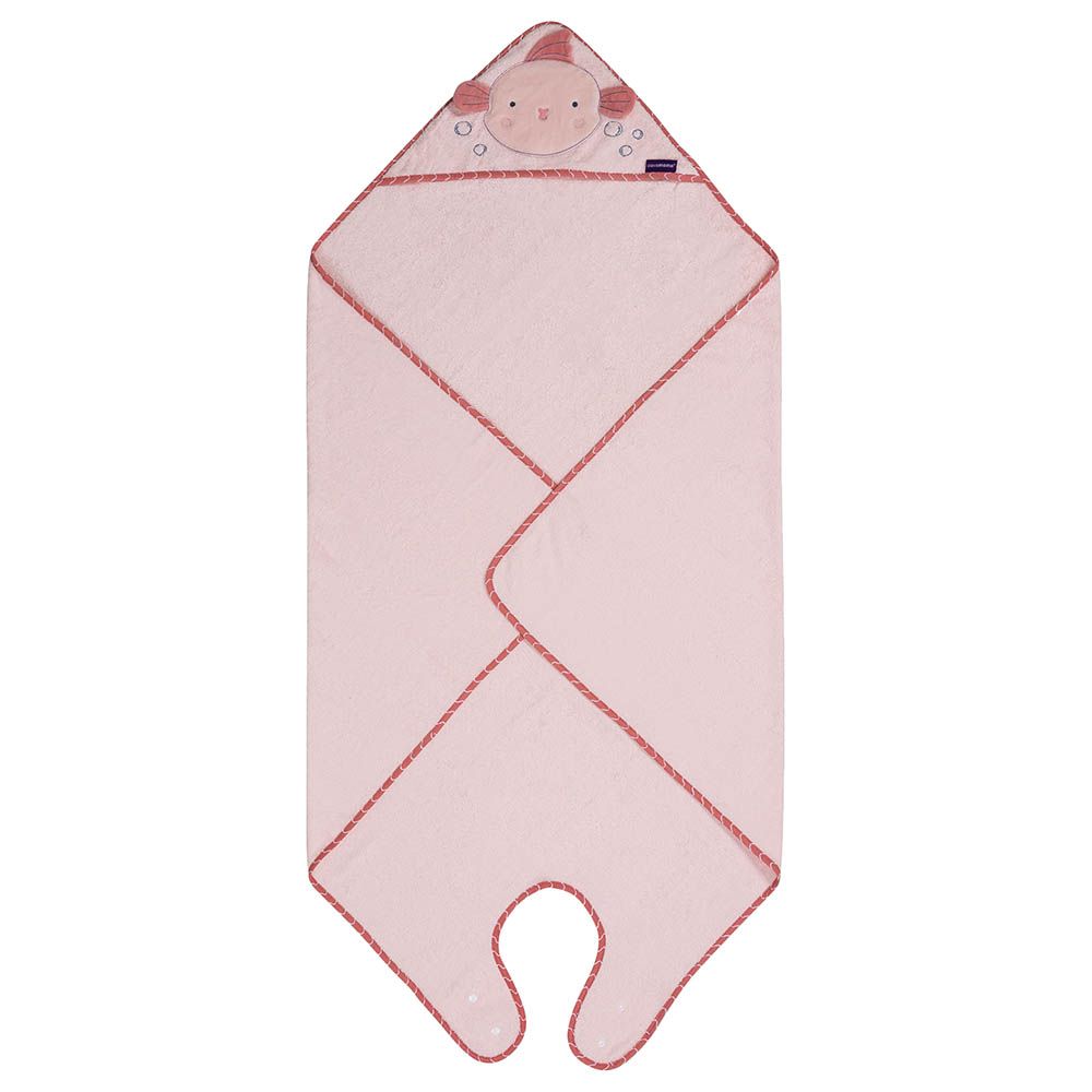 Clevamama - Bamboo Apron Baby Bath Towel - Pink