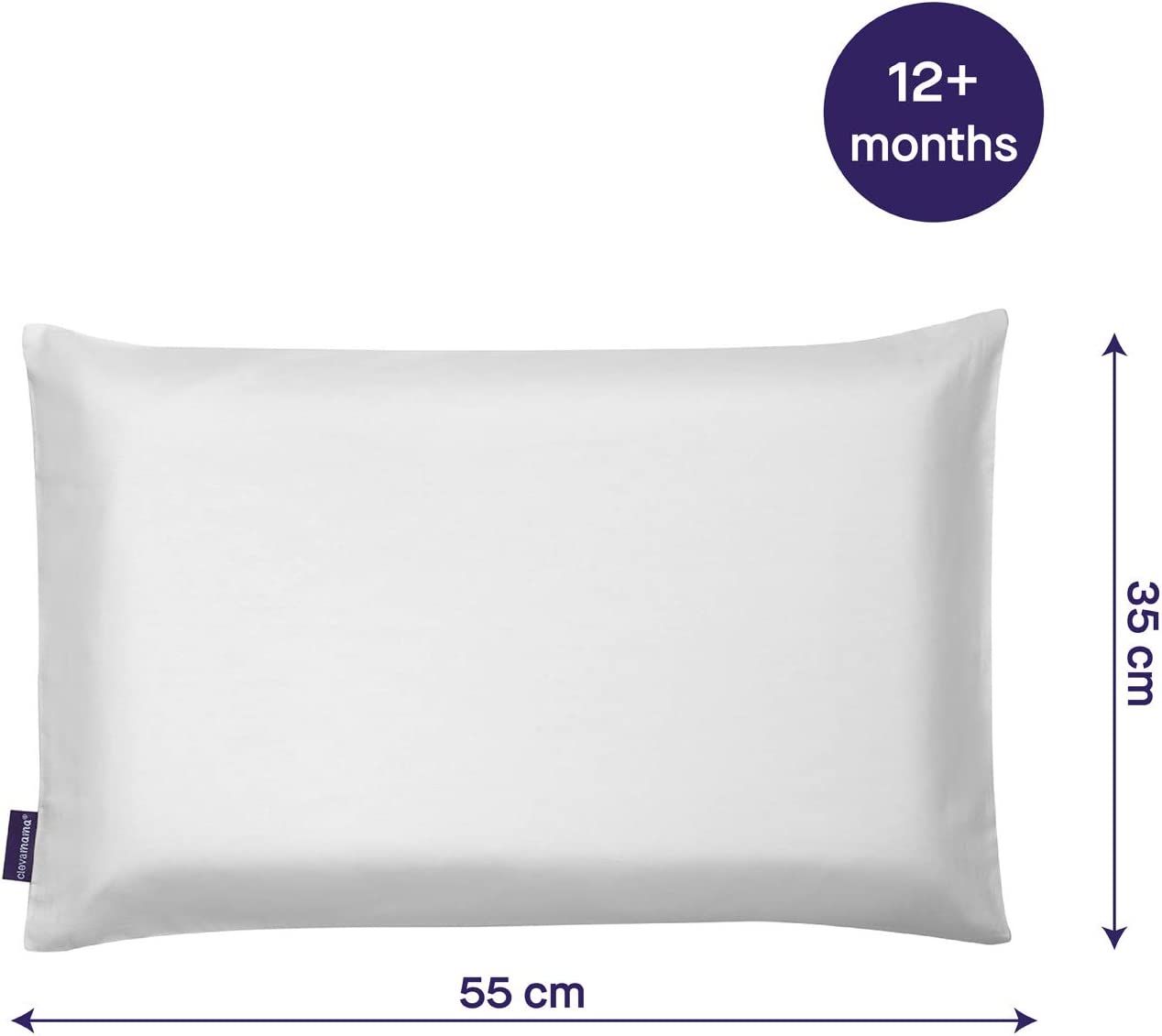 Clevamama - Toddler Pillow Case - White