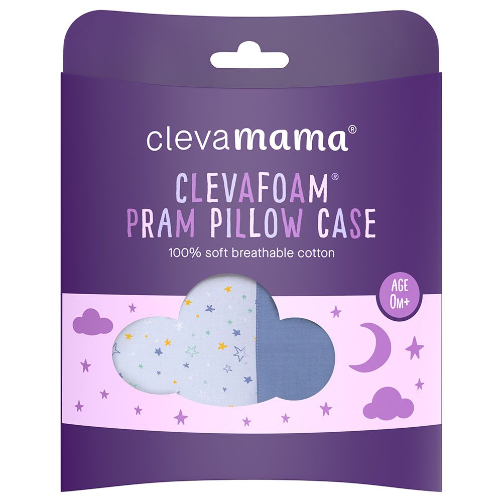 Clevamama - Pram Pillow Case - Blue