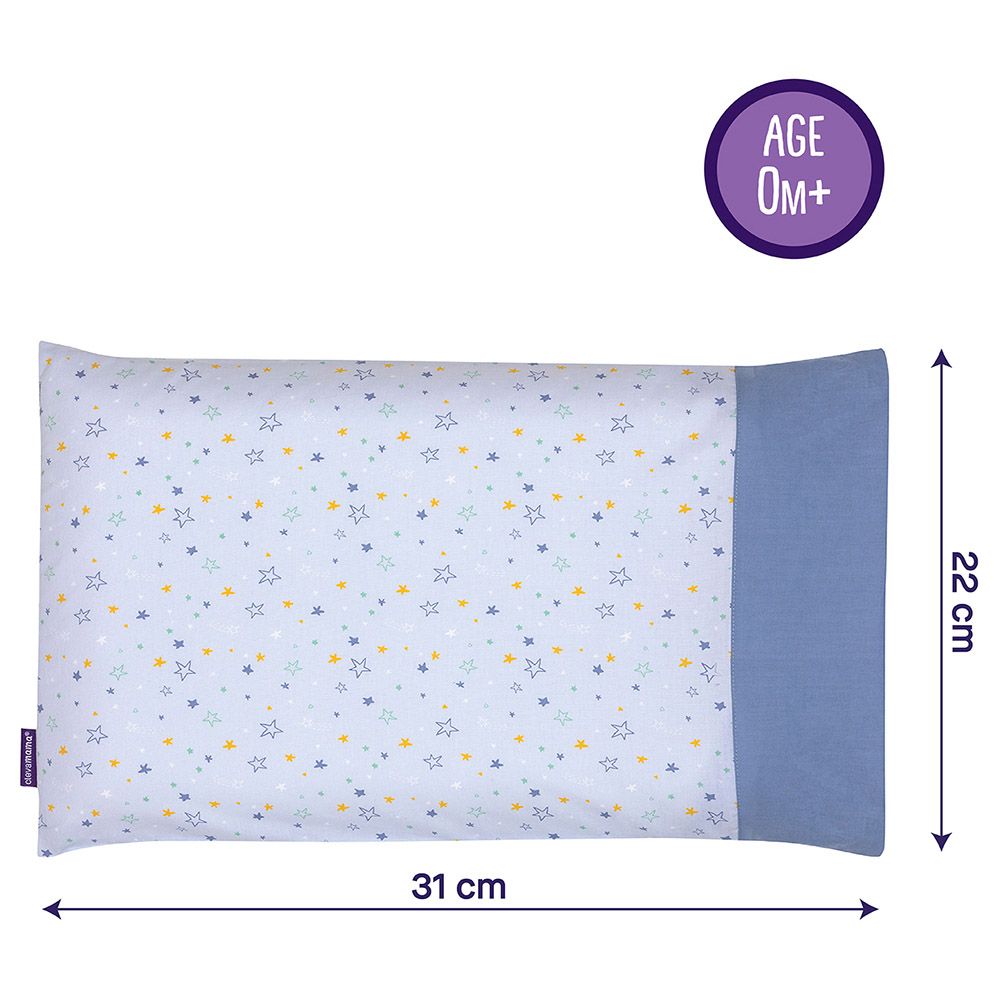 Clevamama - Pram Pillow Case - Blue