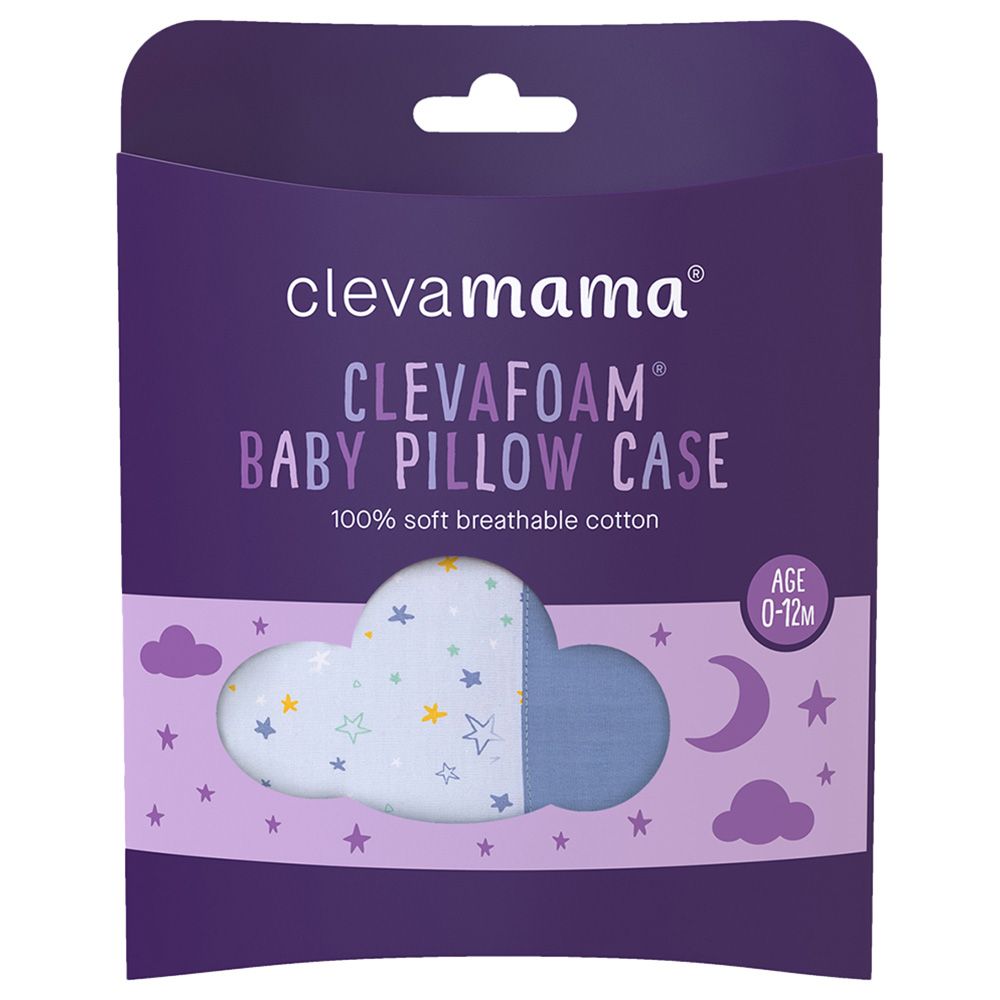 Clevamama - Baby Pillow Case - Blue