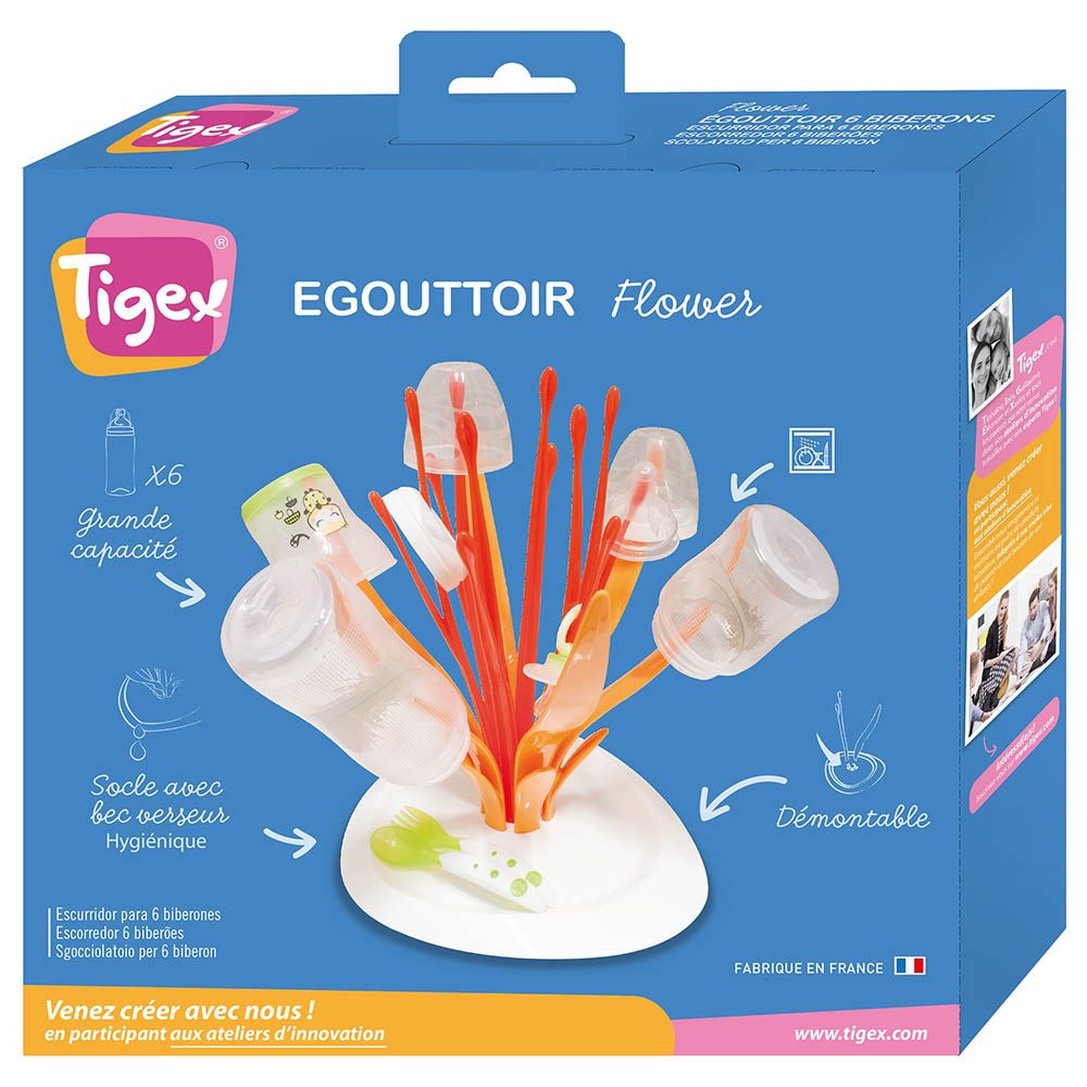 Tigex - Flower Bottle Drainer  - Orange