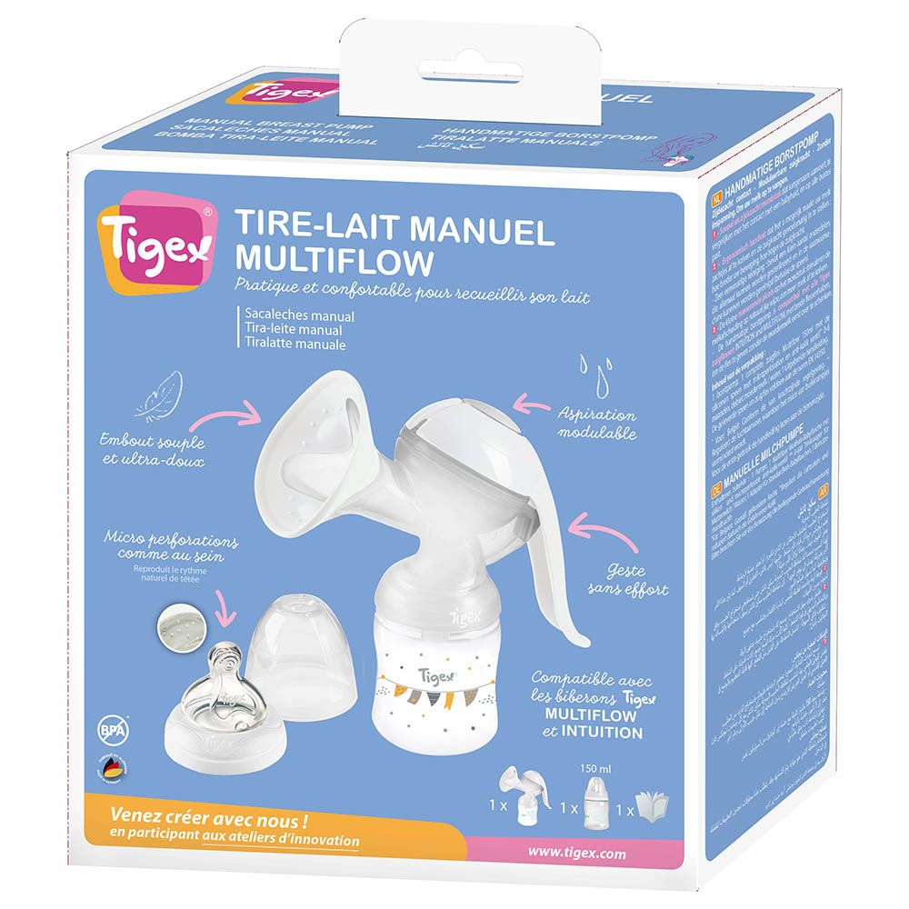 Tigex - Multiflow Manual Breast Pump - White