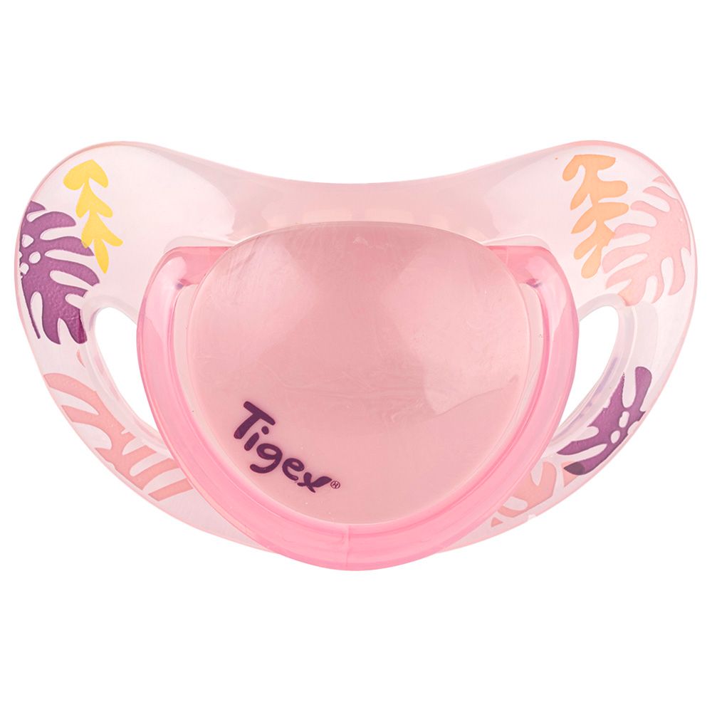 Tigex - Smart Silicone Pacifiers 6m+ - Pack of 2 - Toucan Girl - Pink