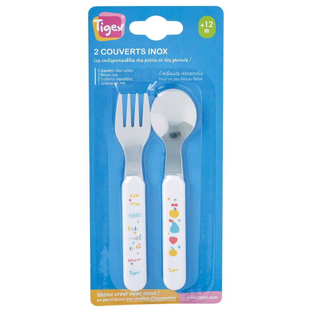 Tigex - Stainless Steel Cutlery 2pc-Set - White