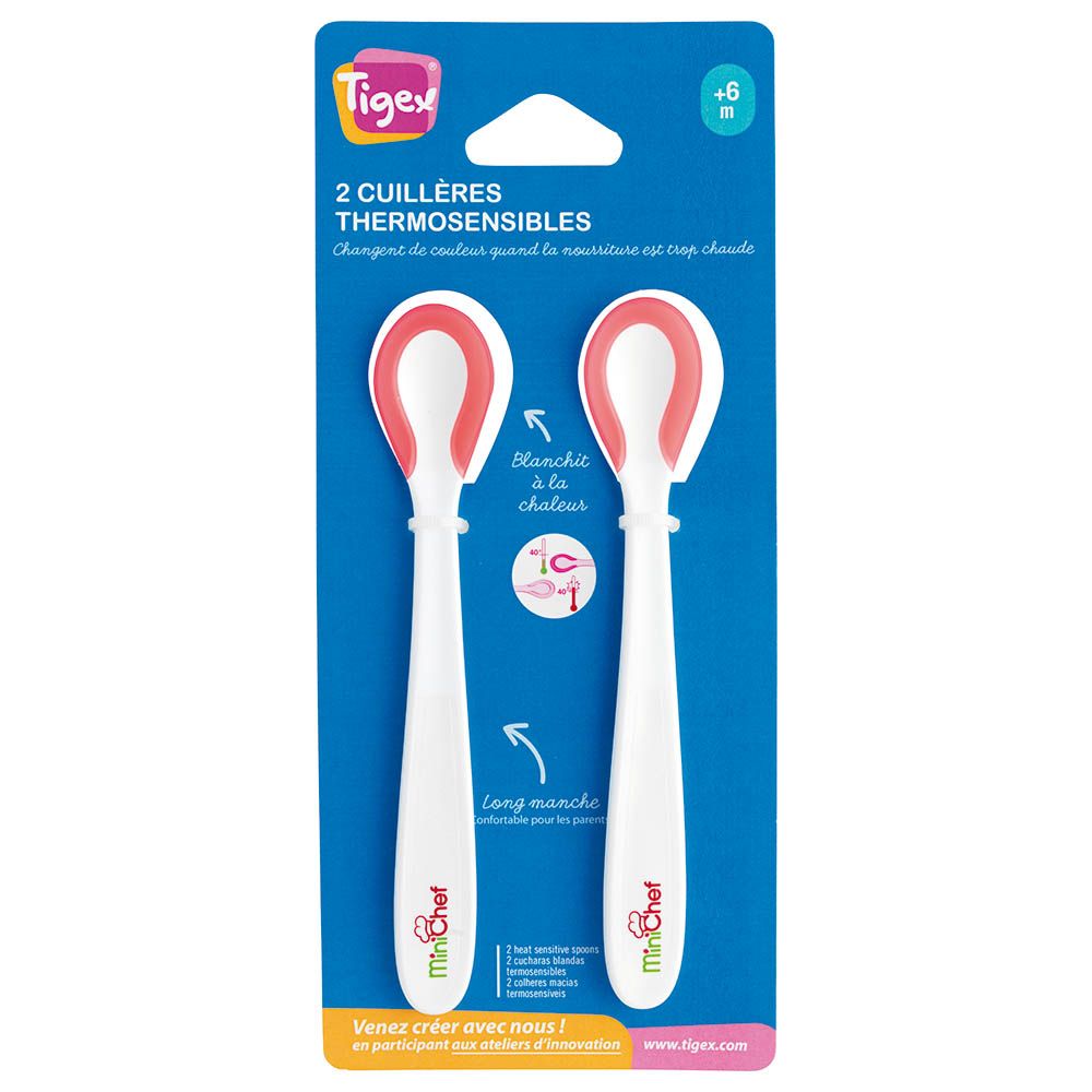 Tigex - Heat Sensitive Spoons - Pack of 2 - White