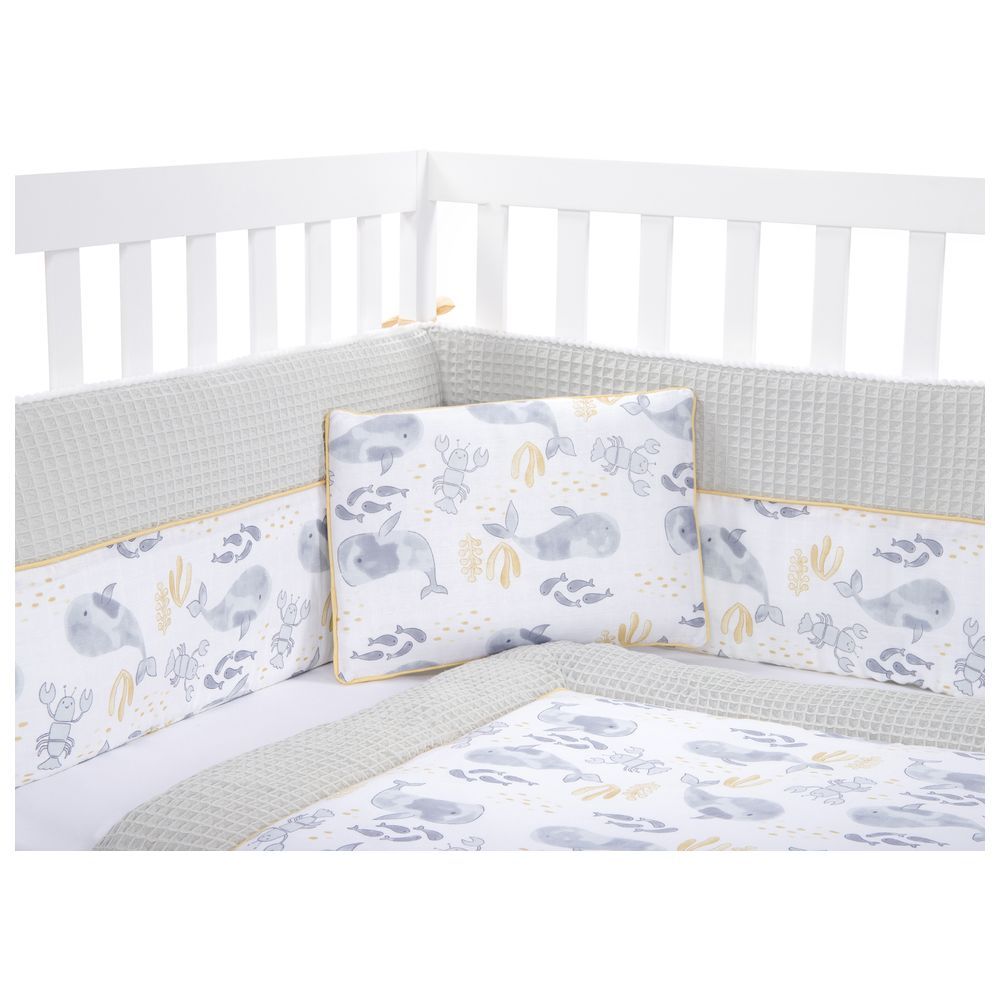 Nini - Muslin Crib Bedding 4pc-Set - Deep Grey