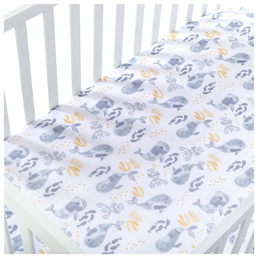 Nini - Crib Fitted Sheet - Deep Grey