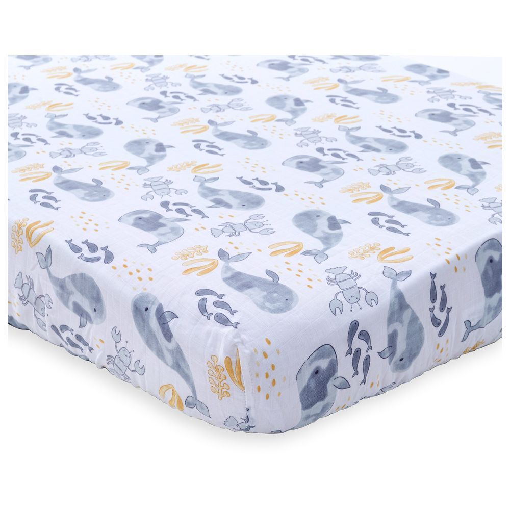 Nini - Crib Fitted Sheet - Deep Grey