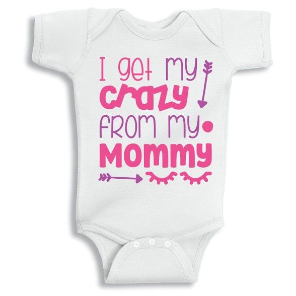 Twinkle Hands - I Get My Crazy From My Mommy Baby Onesie