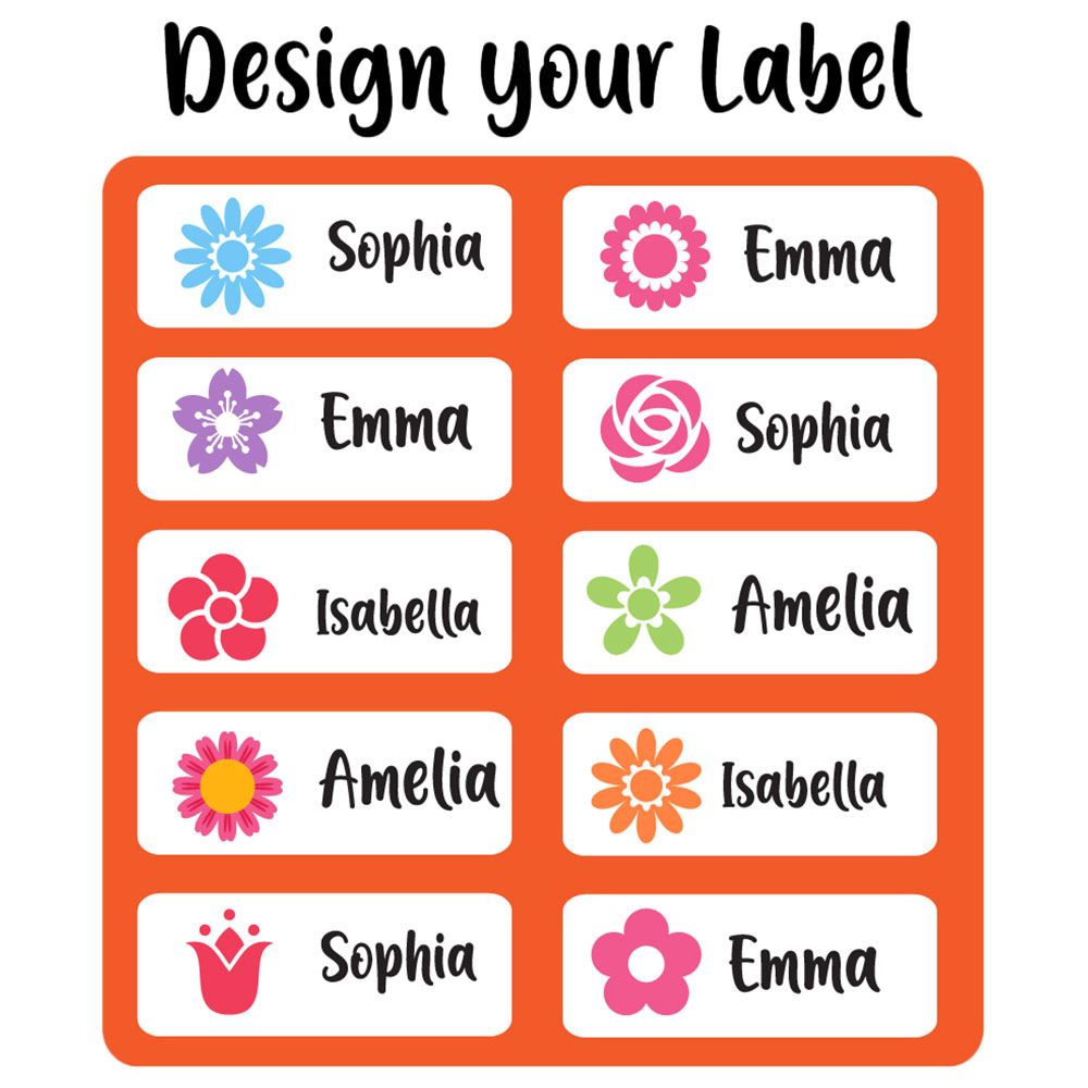 Twinkle Hands - Personalized Waterproof Labels - Flowers