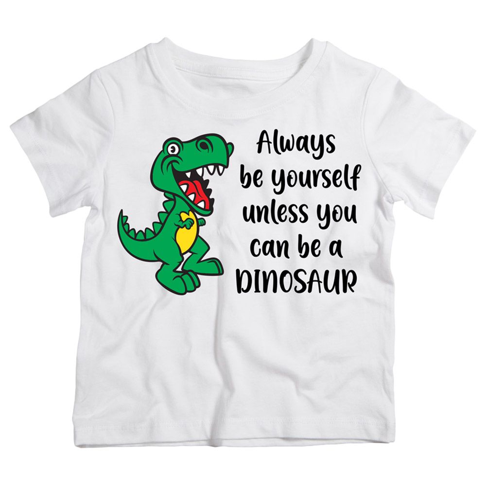 تونكل هاندز تي شيرت You Can Be A Dinosaur أبيض