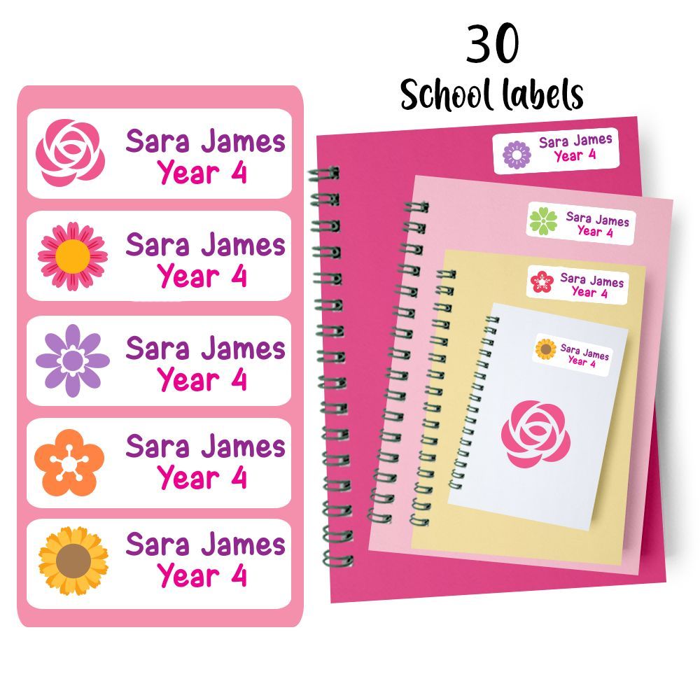 Twinkle Hands - Personalized Book Labels Flowers Theme