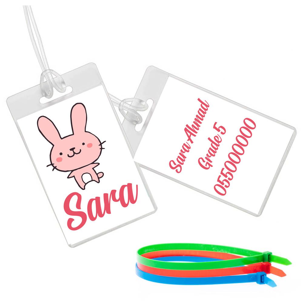 Twinkle Hands - Rabbit Luggage Tag