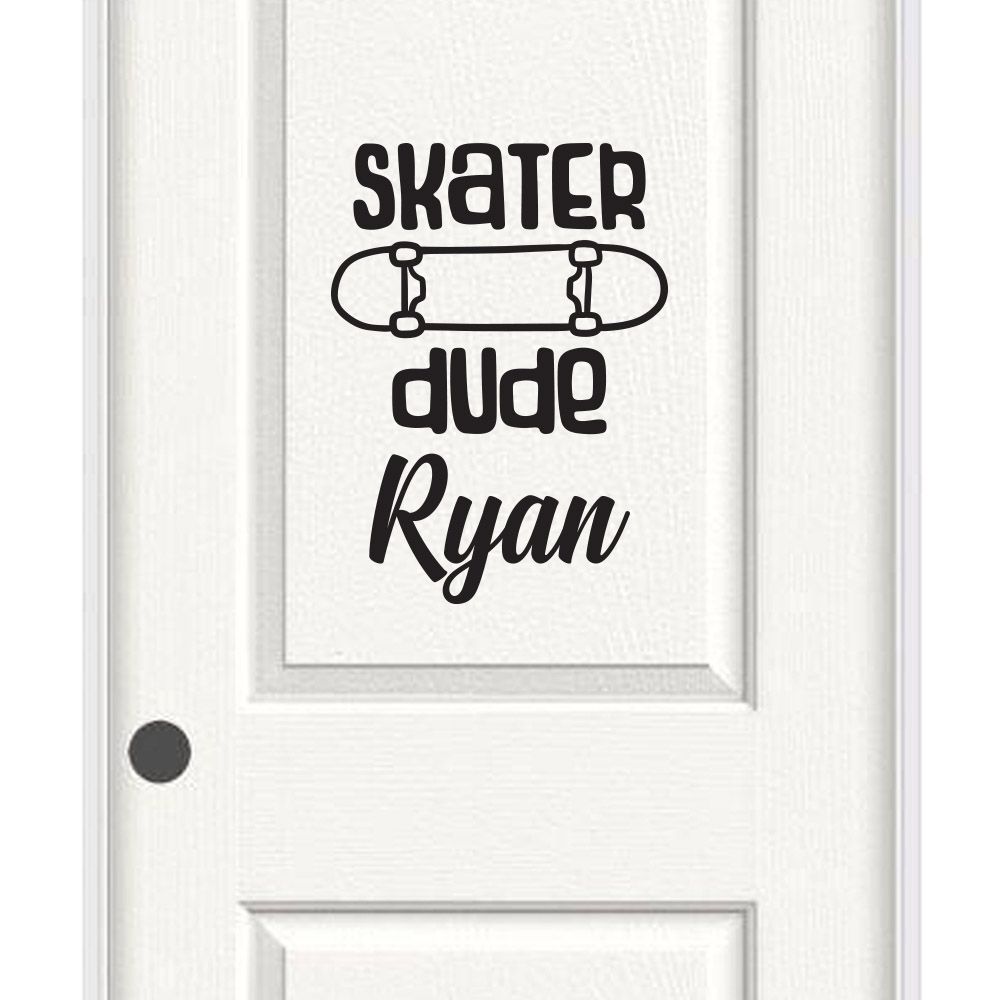 Skater Dude - Personalized Wall Decal