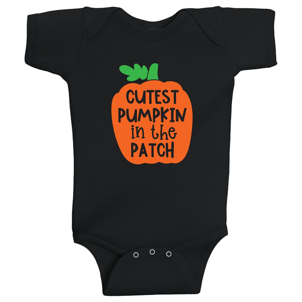 Twinkle Hands Cutest Pumpkin In The Patch Onesie Black