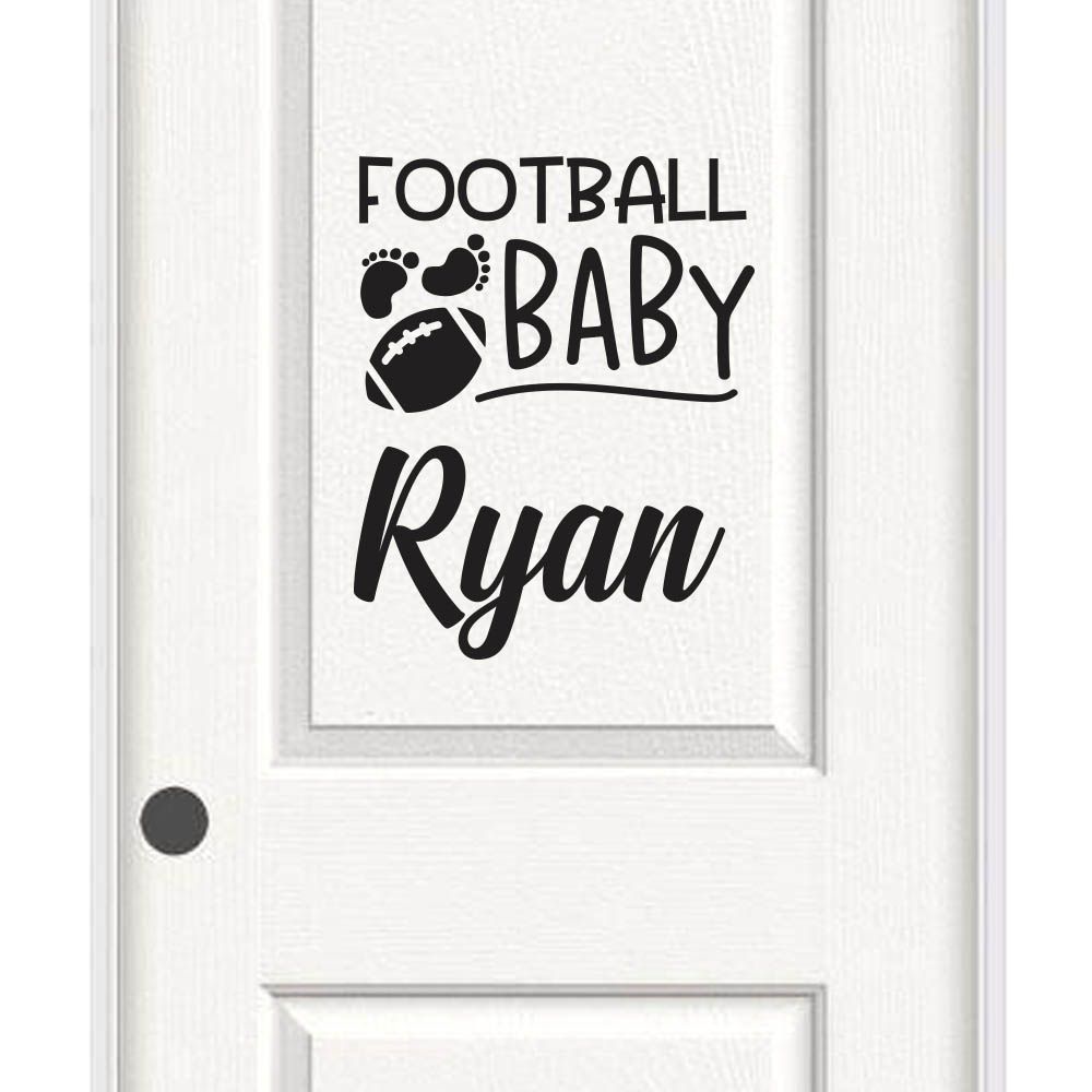 Football Baby - Personalized Wall Decal