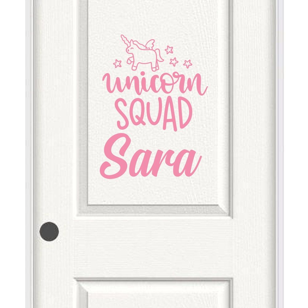 Unicorn Squad - Personalized Wall Decal